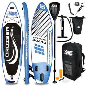 RE:SPORT® SUP Board 320cm Blau aufblasbar Stand Up Paddle Set Surfboard Paddling Premium