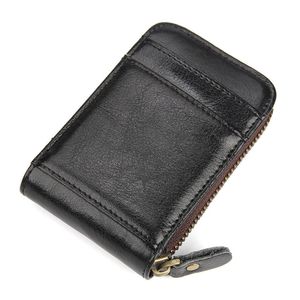INF Peňaženka s držiakom na RFID kartu z pravej kože čierna