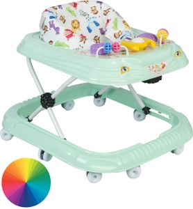 Lauflernhilfe für Kinder ab 6 Monate mit Spielzeug 10 Universalrädern Höhenverstellbar Gehfrei Baby Walker Lauflernwagen Kindersitz Minzgrün