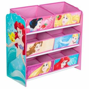 Disney Princezná - Regál na hračky so šiestimi boxmi pre deti