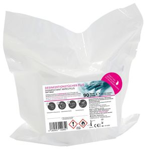 UNIGLOVES Desinfektionstücher Plus-Soft - fresh - 2 x 90 Stück