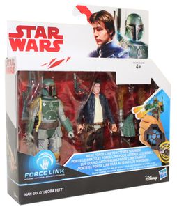 Hasbro Star Wars Episode 8 3.75 Forcelink Figuren 2er Pack (Motivauswahl) Han Solo & Boba Fett