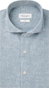 Profuomo Hemd hellblau meliert Leinen Slim Fit