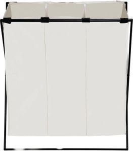 WENKO Wäschesammler Mod. Trio XL Beige, mit drei Fächern