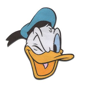 Disney © Mickey Mouse Donald Duck - Aufnäher, Bügelbild, Aufbügler, Applikationen, Patches, Flicken, Zum Aufbügeln, Größe: 7,4 x 7 cm