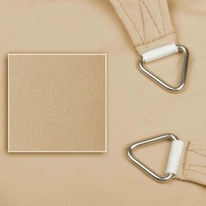 hanSe® Marken Sonnensegel 100% Polyester Quadrat 6x6 m Sand