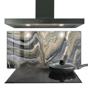 Spritzschutz aus Glas Küchenrückwand - Wandschutz für Herd und Spüle - 100x50 cm - Granit Stein Textur Marmor