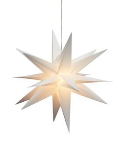 Leuchtstern Weiss Ø 60 cm 3D Stern mit LED Leuchte