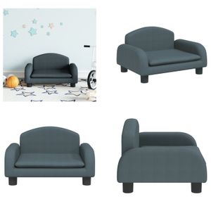 vidaXL Kindersofa Dunkelgrau 50x40x30 cm Stoff - Kindersofa - Kindersofas - Minisofa - Spielzimmersofa