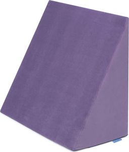 Badum - Rückenkissen, Keilkissen Bett, Memory Foam, Bezug, 60x50x30 - Violett