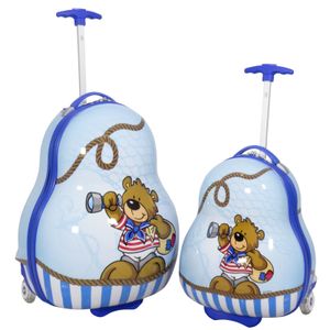 Kinder-Kofferset 2 tlg. Trolley-Set Teddy Junge
