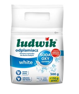 Ludwik Odplamiacz tlenowy w proszku do tkanin białych, 650g