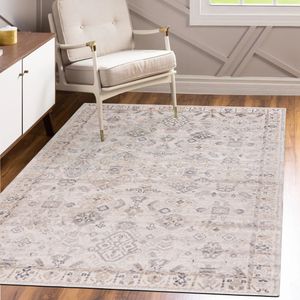 Mazovia Koberček Béžová Orientálne Vintage - Obývacia Izba, Spálňa, Jedáleň, Kancelária, Nízky Fleece - Obdĺžnik - Štýlové, Mäkké - 120 x 170 cm
