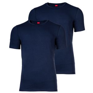 s.Oliver Herren T-Shirt, 2er Pack - Basic, Rundhals, einfarbig Marine S