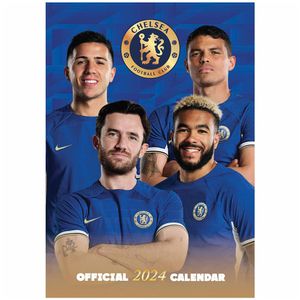 Chelsea FC - Nástěnný kalendář "2024", A3 TA11129 (Jedna velikost) (Zlatá/Modrá)