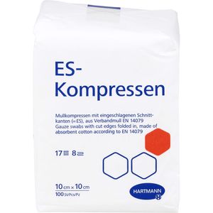 Hartmann ES-Kompressen verschiedene Größen, unsteril - 10 x 10 cm | Packung (100 Kompressen)