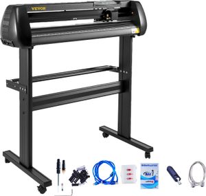 VEVOR Vinyl Schneidegerät, Vinyl Plottermaschine 870 cm Papierzufuhr Vinyl Plotter mit Bodenständer, Schneideplotter Maschine Einstellbare Geschwindigkeit SignMaster Software für Schilderherstellung