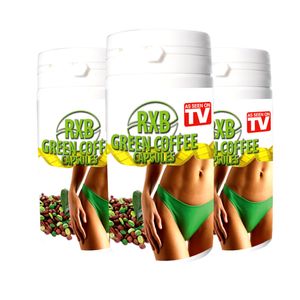 RXB Green Coffee Capsules® - 3er pack Nahrungsergänzungsmittel aus grünem Kaffee und Guarana (Koffein), Ideal für Diät, 180 Kapseln – Aus der TV Werbung
