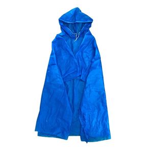 Regenponcho mit Kapuze in Blau - Einheitsgröße