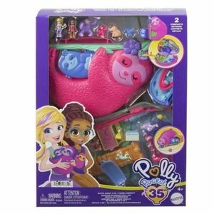 Mattel Polly Pocket: Kompaktná peňaženka 2 v 1 z rodiny leňochov (HRD40)