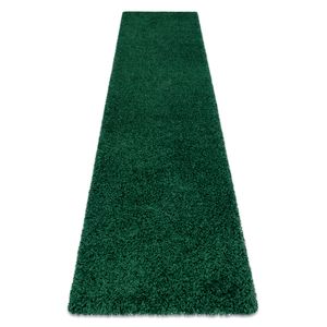 Teppich, Läufer SOFFI shaggy 5cm Flaschengrün - in die Küche, Halle, Korridor Grün 60x200 cm