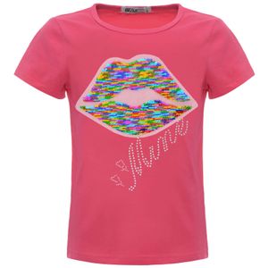BEZLIT Mädchen Wende Pailletten T-Shirt mit einem Kmisso Motiv Pink 110