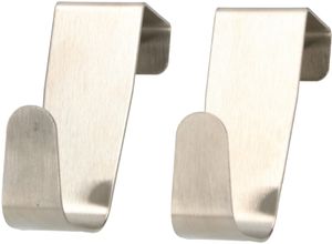 KOTARBAU® Edelstahl-Türhaken 2 Stk. Stahlkleiderhaken für Türen