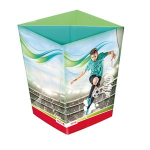 ROTH Papierkorb - Fußball-Star, Faltbarer Sport Papierkorb mit Trennsystem aus Pappe fürs Kinderzimmer