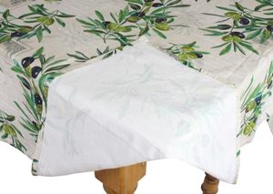 Tafeldecke Olivenzweige beige 140x240cm – 100% Baumwolle