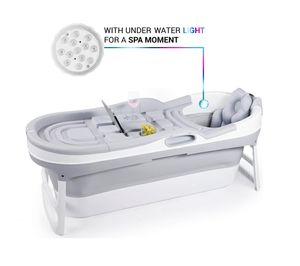 Hello Bath ® Vaša vlastná skladacia vaňa 148x62,5x53cm na relaxáciu pre dospelých | Ideálne do malých kúpeľní | Mobilná skladacia vaňa