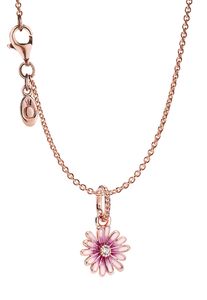 Pandora 39452 Damen-Halskette Rosegoldfarben Pinkes Gänseblümchen