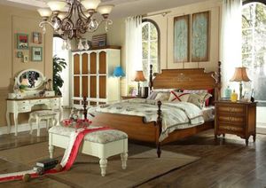 Bett Amerikanisch Stil 150 x 200 x 190 cm JVmoebel