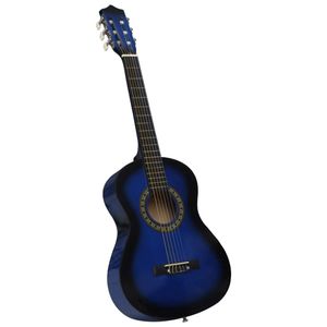 vidaXL Klassikgitarre für Anfänger und Kinder mit Tasche Blau 1/2 34"