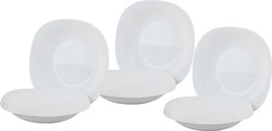 Parma weiß 6 Teller tief 22,5cm Opalglas