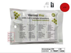 Verino Pro SARS-CoV-2 Ag Test  Device ID 2100 (1er Softpack) 20 Stück