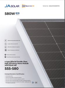 575W BiFazial Solarmodul JA Solar JAM72D40-575MB- Photovoltaik Solarpanel PV 0% MwSt.