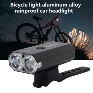 1 Set wasserdichte Fahrradscheinwerfer, Aluminiumlegierung, hohe Helligkeit, USB-Aufladung, Fahrrad-Frontlicht für Radfahren