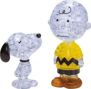 3D Crystal Puzzle-3D Snoopy & Charlie Brown-Steckpuzzle, Puzzle für Erwachsene und Kinder-77 Teile