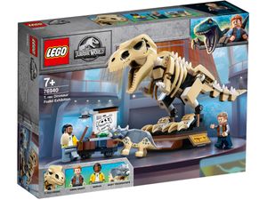 LEGO 76940 Jurassic World T. Rex-Skelett in der Fossilienausstellung, Spielzeugset für Kinder ab 7 Jahren, Dinosaurier Skelettmodell, Geschenkidee