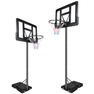 YOLEO Basketballkorb 2,3 bis 3,05 Meter höhenverstellbar mit Ständer Korbanlage Outdoor beweglich für Erwachsene Kinder
