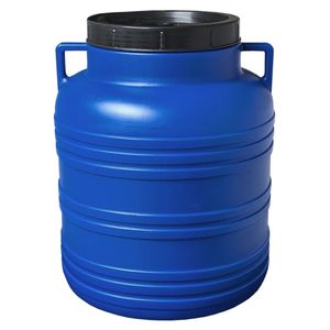 plasteo® 30 Liter Weithalsfass mit Deckel und Griffen, Lebensmittelecht und BPA-Frei Gepäcktonne Sauerkrautfass Futtertonne