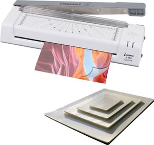 OLYMPIA A 350 Combo 4 v 1 laminátor DIN A3 v sade so 100 laminovacími vreckami a pákovou rezačkou