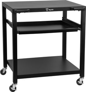 BBQ-Toro Grillwagen 80 x 65,5 x 86,5 cm, Schwarz, Grilltisch mit großer Arbeitsfläche, Beistelltisch
