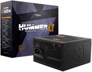 Nox Hummer Alpha X 600w Netzteil Schwarz One Size / EU Plug Schwarz One Size