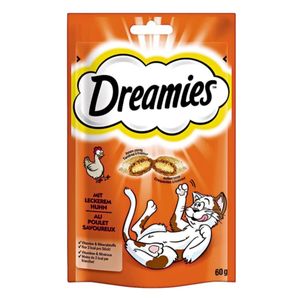 Dreamies mit Huhn für Katzen leckerer Snack im Frischebeutel 60g
