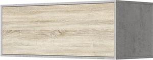 SMARTBett Hängeschrank mit 1 Klapptür zu 120 & 140 Schrankbetten Horizontal Standard Beton/ Eiche Sonoma