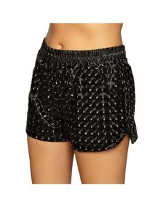 Damen-Shorts sportliches Accessoire für Damen glänzend schwarz