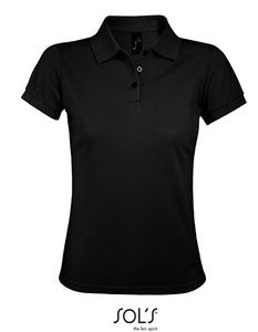 Damen Polo Shirt Prime - Farbe: Black - Größe: 3XL