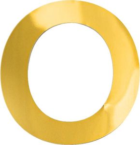 Oblique Unique Bügelbild Buchstabe O Bügelfolie für DIY Gestaltung Beschriftung von Kleidungsstücken uvm. - gold