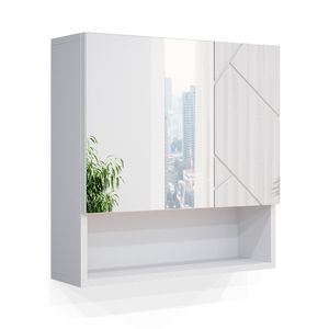 Vicco Bathroom mirror cabinet Irma, 54 x 55 cm, White High Gloss